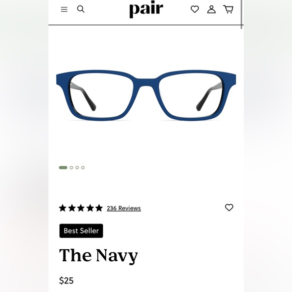 Pair Eyewear Toppers for The Finley Frame – Navy & Ombre Gray (Set of 2) - Picture 2 of 7